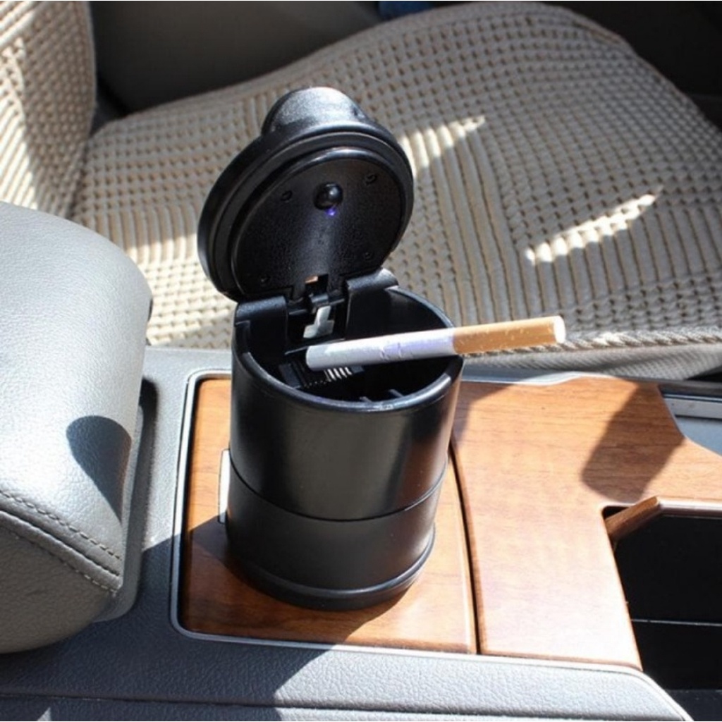 ASBAK MOBIL LED PORTABLE - CAR ASHTRAY CUP - TONG SAMPAH MOBIL MINI