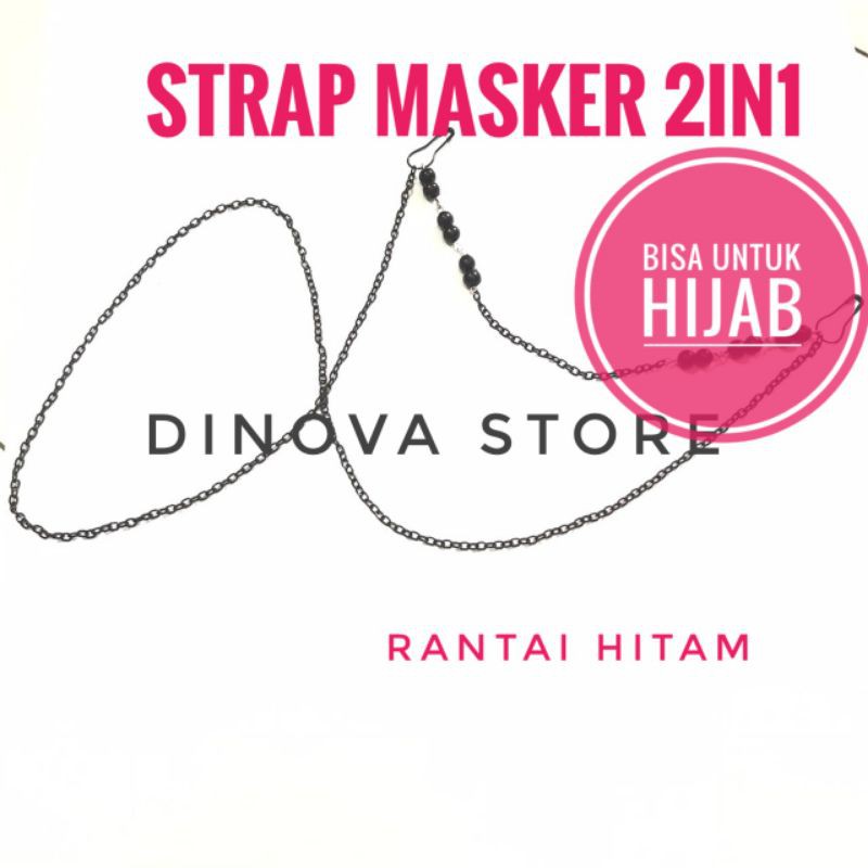 New paket 2in1 strap masker konektor rantai /tali masker/strapmask/strap mask/konektor masker