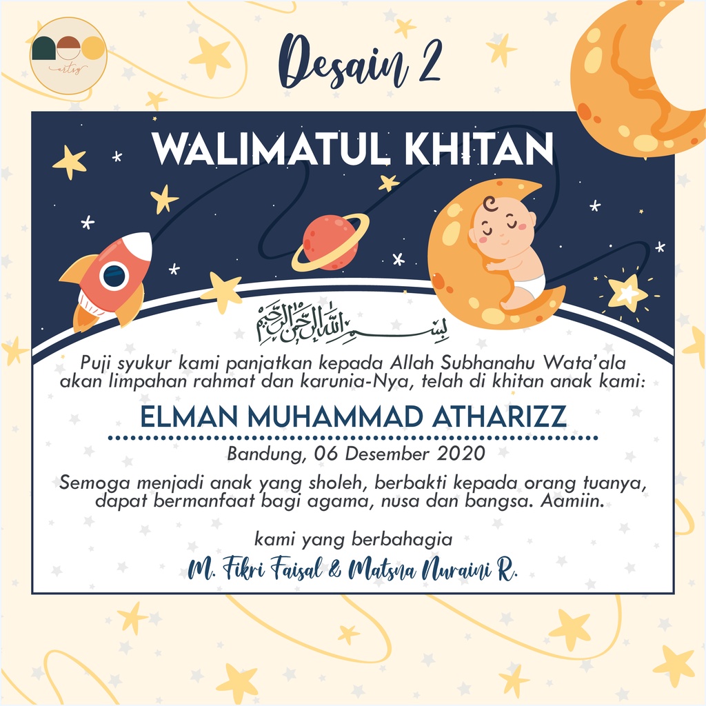 Stiker Label Syukuran Khitanan Tasyakur Walimatul Khitan Shopee Indonesia