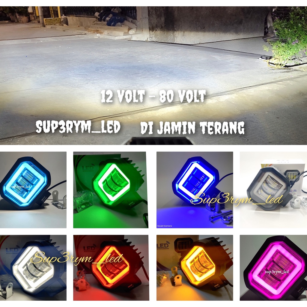 lampu tembak led cwl k30 3 mata 4d angel aye eye 30 watt kotak biru