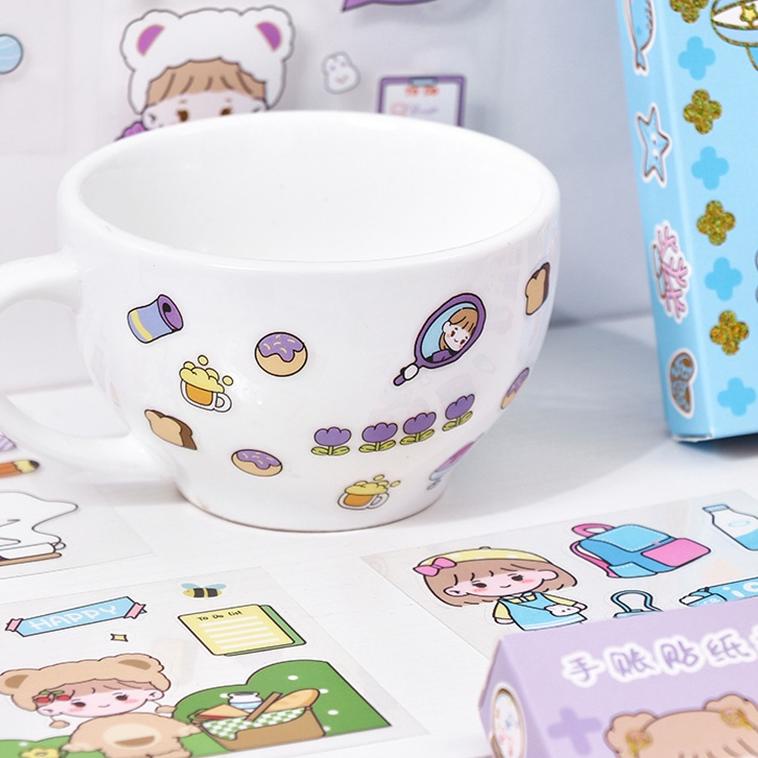 

PALING DIMINATI 100 Lembar Stiker Motif Kartun Korea Lucu Anti Air Dekorasi Handbook Scrapbook DIY ♘ 859