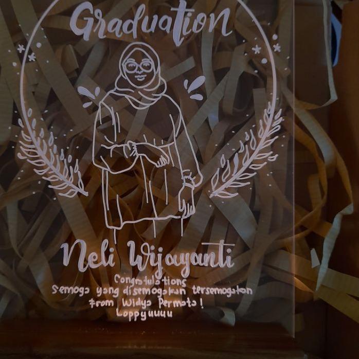 

(RA-121)-Kado Wisuda Akrilik Lettering A5 Kado Ultah-[9.9]