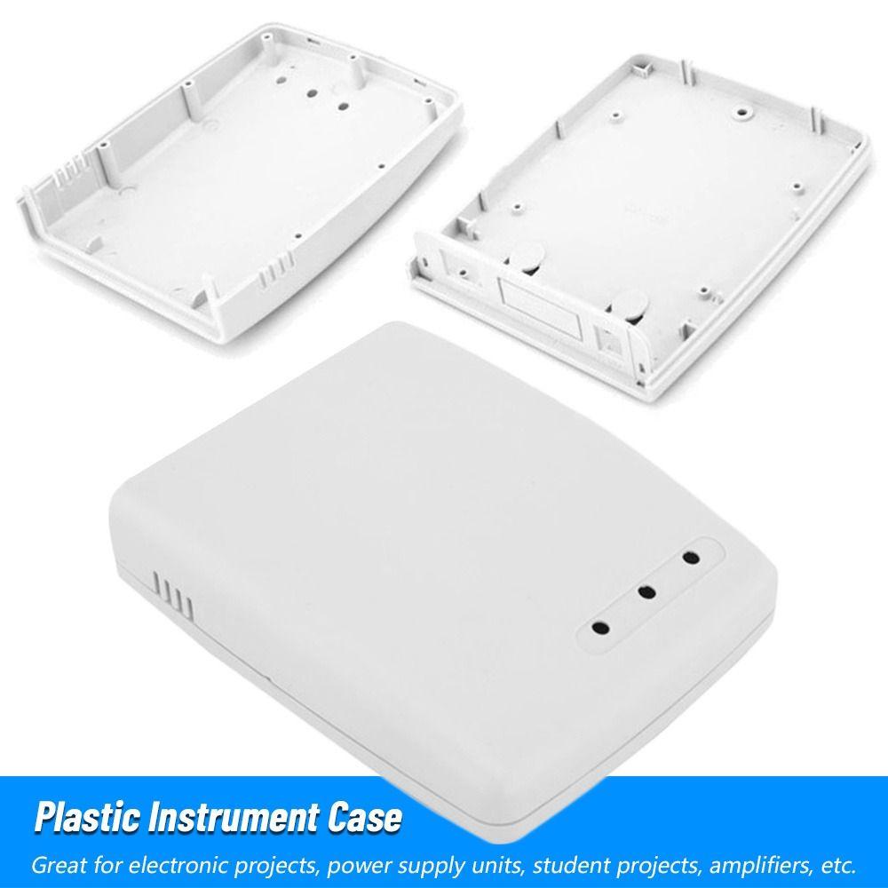 Solighter Kotak Proyek Elektronik Putih ABS Plastik DIY Modul Instrumen Case