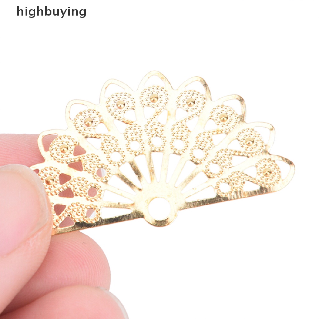 Hbid 100Pcs Konektor Bentuk Bunga Bahan Metal Untuk Membuat Perhiasan DIY