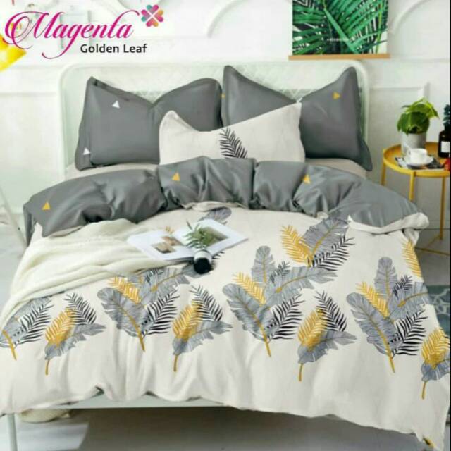 Sprei Magenta Golden Leaf