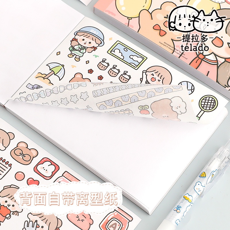 PAOPAO Stiker 1 Pack Cute isi 50 Lembar Character Premium Design