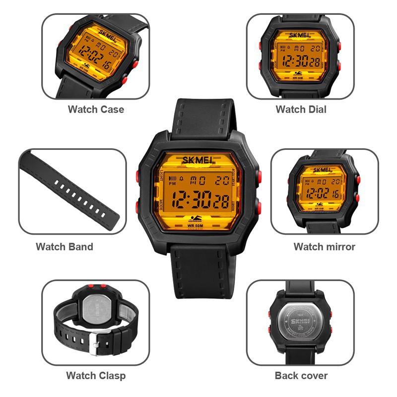 Jam Tangan Anak SKMEI 1623 Men Women Unisex Sport Digital Watch Stopwatch Waterproof