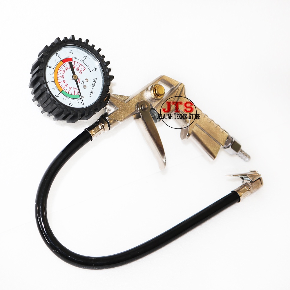 TEKIRO Air Chuk Tire Inflator Pressure Gauge Inflantor Pengisi Pompa Angin Ban Motor Mobil