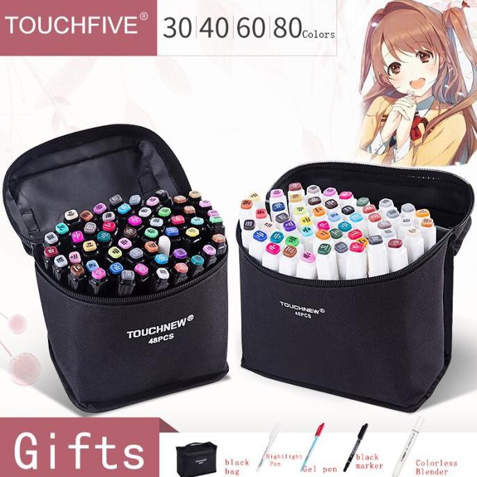 

Sale Touchfive 40 Colors Twin Marker / Spidol Gambar Sketsa Copic Brush Pen