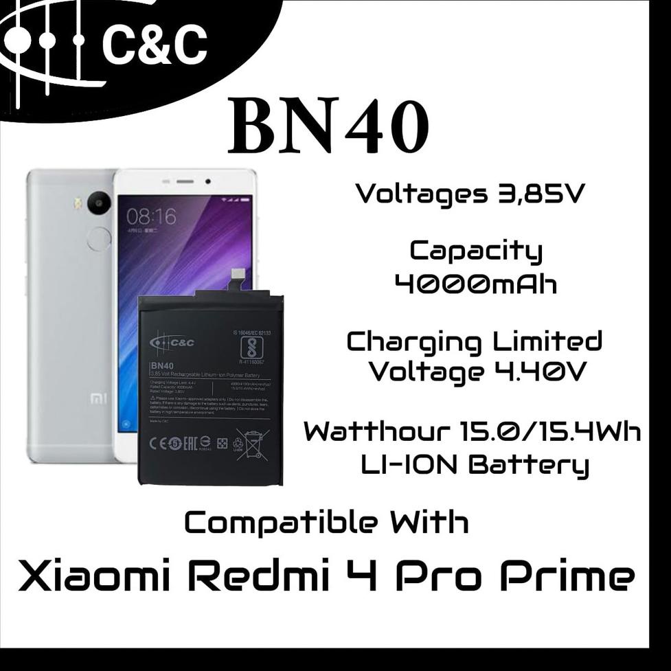 Batre battery baterai Original Xiaomi BN40 / Redmi 4 Pro Prime "MJA. 67"