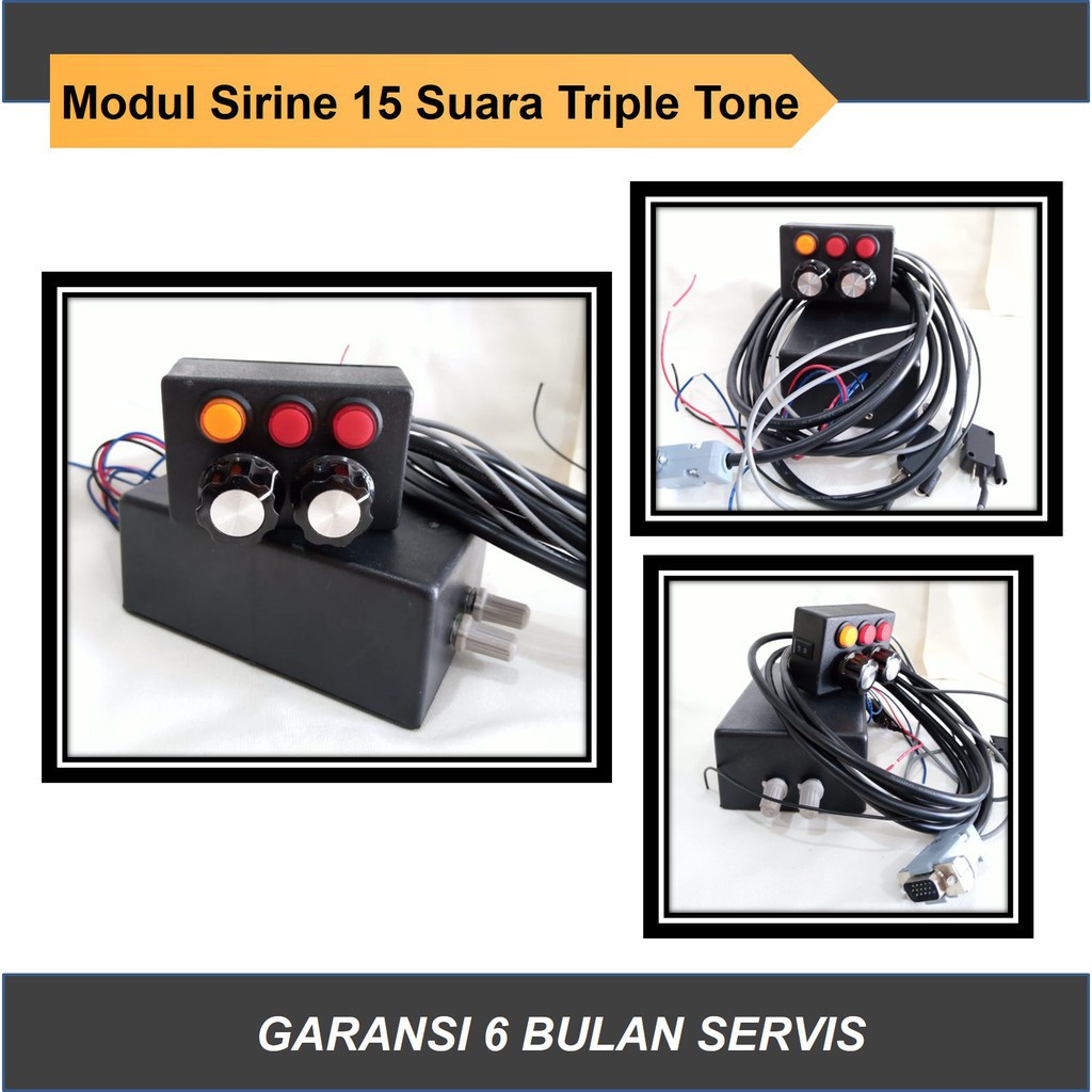 Sirine 15 suara Triple Tone TOA Sirene Klakson Siren Motor Mobil Speaker Speker Senken Landun Whelen