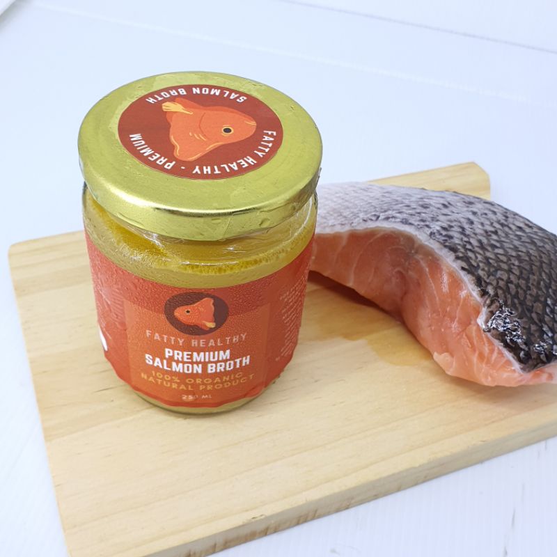 [READY HALAL MUI&amp;PIRT]  Premium Salmon Broth FATTY HEALTHY | Kaldu Salmon MPASI | Kaldu Kepala Salmon | Kaldu MPASI Kaldu Tulang Salmon | Kaldu Ikan Salmon