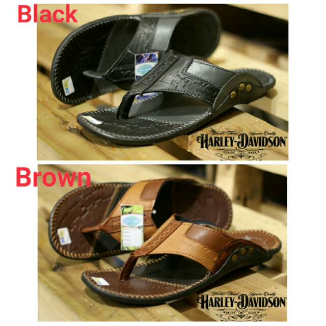 SANDAL JEPIT PRIA KULIT IMPORT HARLEY-DAVIDSON