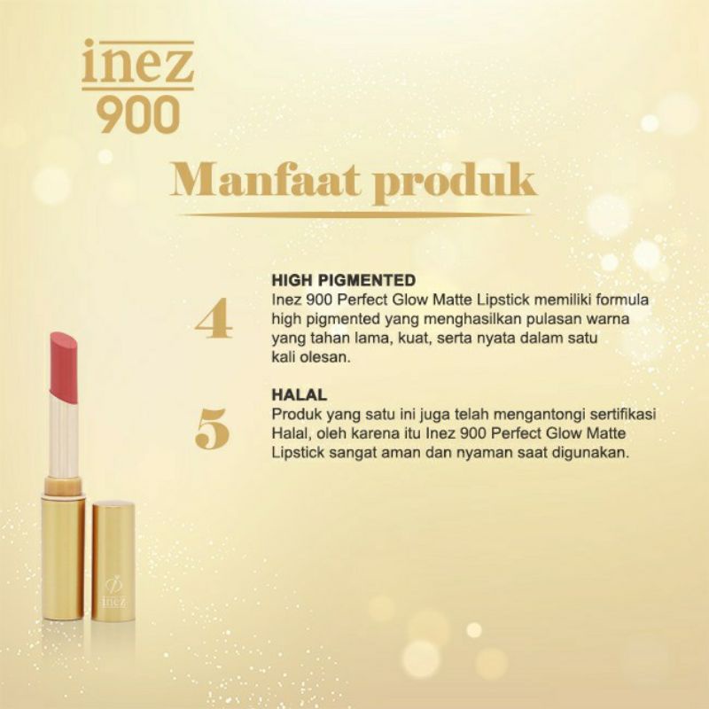 INEZ 900 Perfect Glow Matte Lipstick / Lipstik