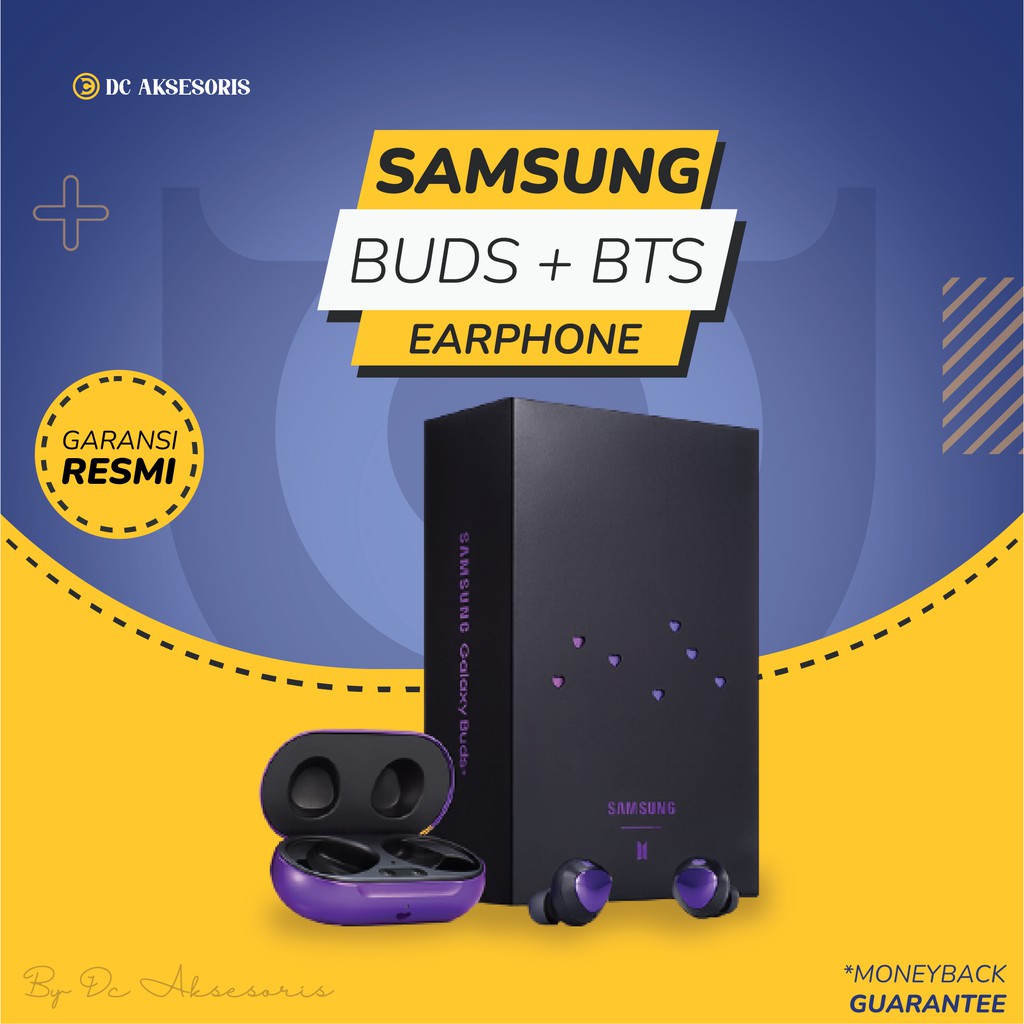 SAMSUNG GALAXY BUDS + PLUS ORIGINAL BTS EDITION GARANSI SEIN 1 Tahun