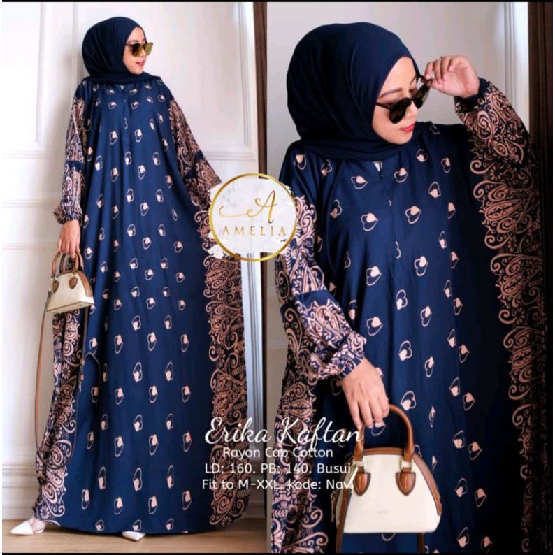 (GROSIR KAFTAN)gamis kaftan jumbo terlaris terbaru kekinian batik pekalongan busui gamis longdress d