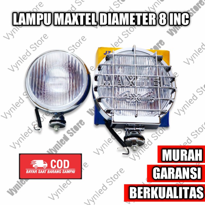 Lampu tembak maxtel 4X4 diameter 8 inchi 12 volt