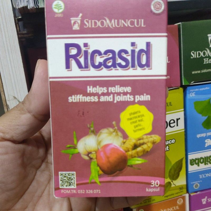 

SIDOMUNCUL RICASID ISI 30 KAPSUL UNTUK PEGEL LINU DAN NYERI SENDI
