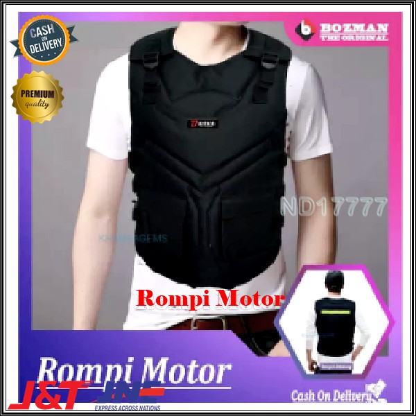 Rompi Motor Touring Touring Body Protector,Jaket Depan Belakang Anti Angin Bahan Cordura COD