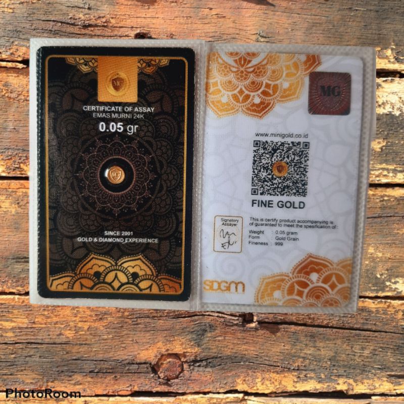 minigold 0.05 gram Logam mulia emas