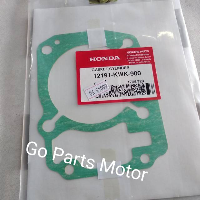 paking blok piston bawah Honda new Megapro Mono Verza 150 gasket cylinder 12191-KWK-900