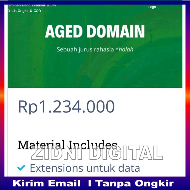 ECOURSE TUTORIAL TERNAK AGED DOMAIN ZIDNI DIGITAL OFFICIAL