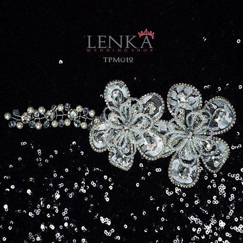 LENKA Tiara Rambut Headpiece Wedding Crown Aksesoris Pesta Pengantin Bunga TPM012