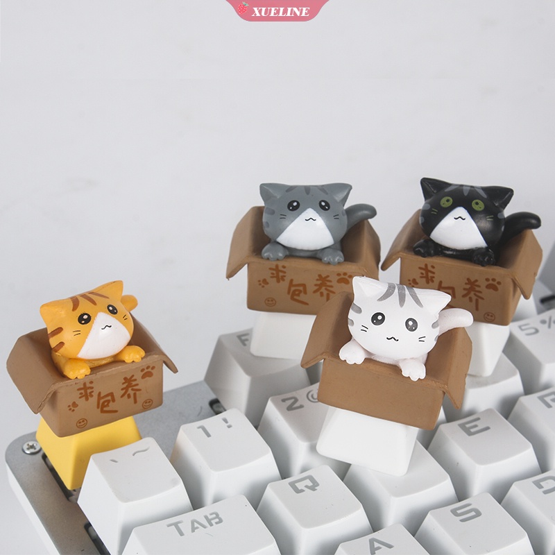 Keycap ESC PBT Mekanikal Desain Kartun Kucing Untuk keyboard single 61 / 87 / 104 / 108