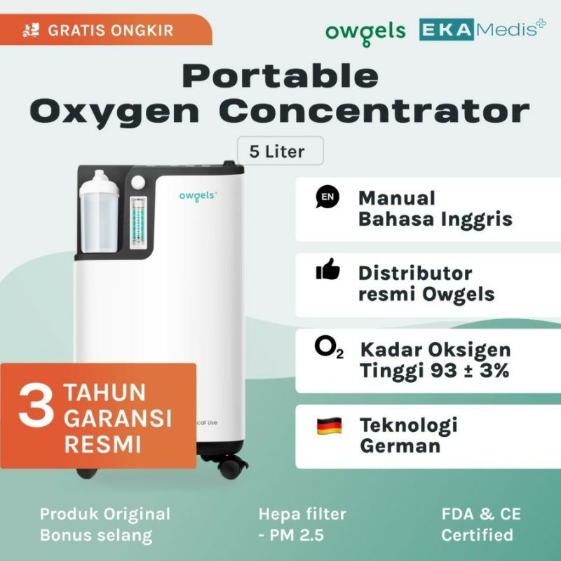 Owgels Oxygen Concentrator and Nebulizer 5L