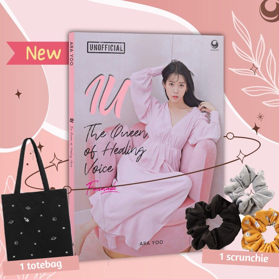 READY STOCK  UNOFFICIAL IU THE QUEEN OF HEALING VOICE - ARA YOO FREE SCRUNCHIE & TOTEBAG