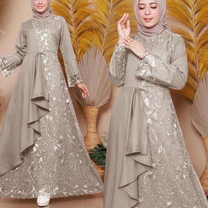 ZOLANA DRESS / REAL GAMIS BRUKAT INDAHLIA / DRESS MUSLIM