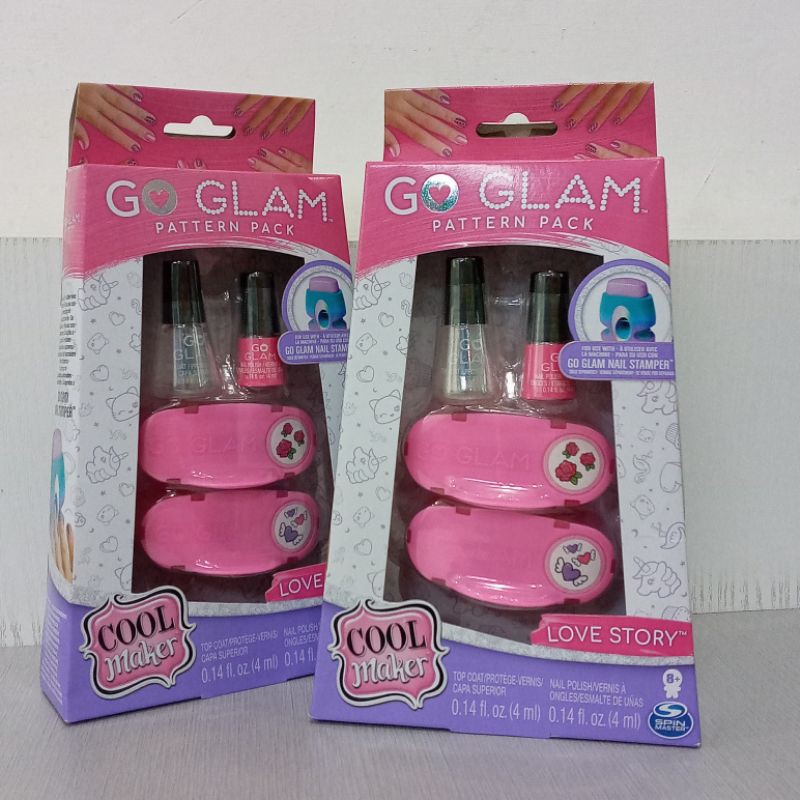 Go Glam Pattern Pack kids Nail Fashion cat kuku anak perempuan Spin Master Love story cool maker