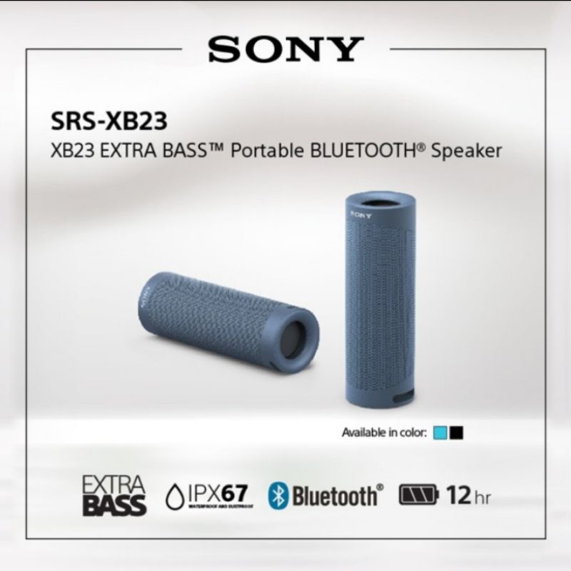 SPEAKER SONY BLUETOOTH SRS XB23 BLUE