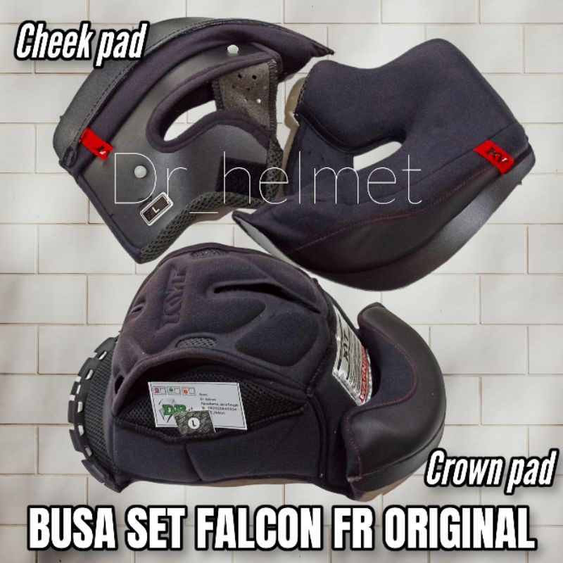 Cheek pad kyt falcon FR original dan crown pad setpnp vendetta dan falcon 2 busa pipi