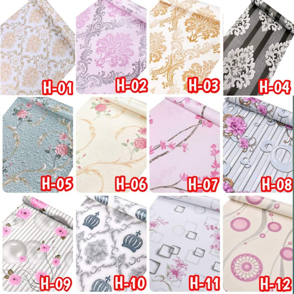 ES083 Wallpaper Stiker Dinding Motif 3D Uk. 45cmx10m Seri (G01- I01)-1