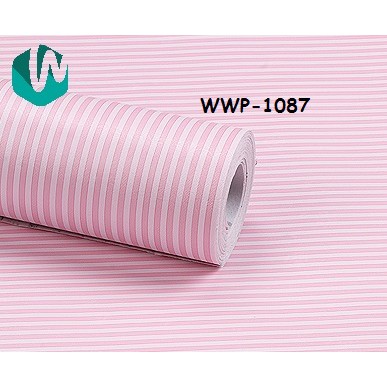 Wallpaper Sticker WWP-1087 LINE PINK MINIMALIS