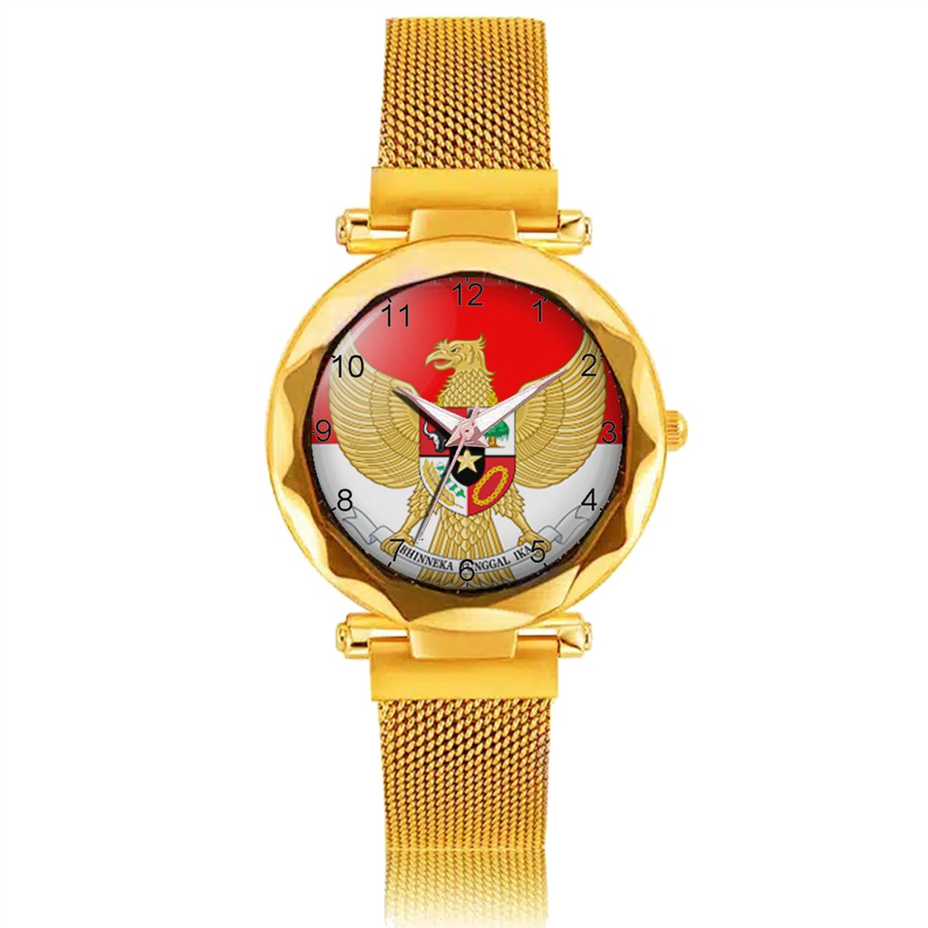 Jam Tangan Wanita Custom - GARUDA INDONESIA Free Box &amp; Batre Cadangan