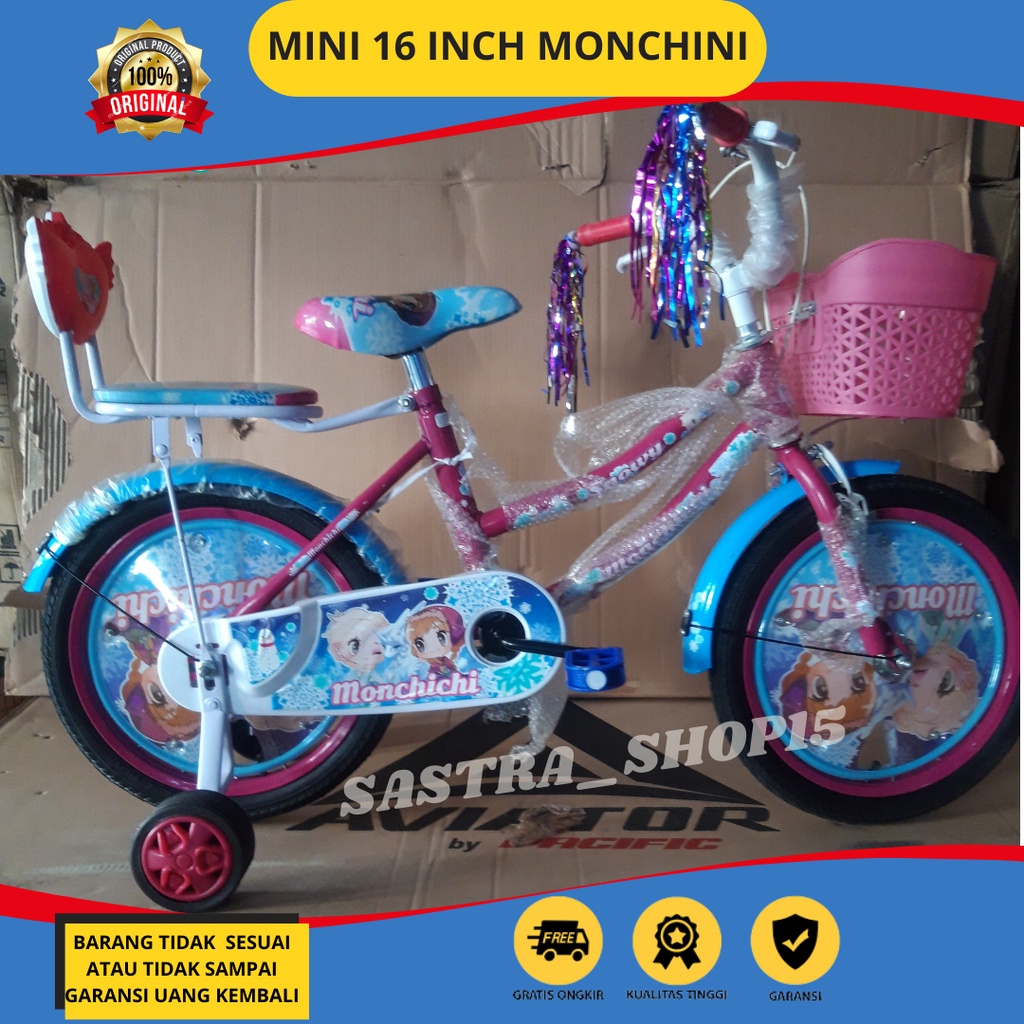 PROMO !!! Sepeda Anak Perempuan Ukuran 16 Inch Sepedah Mini Anak Cewek Ukuran 16