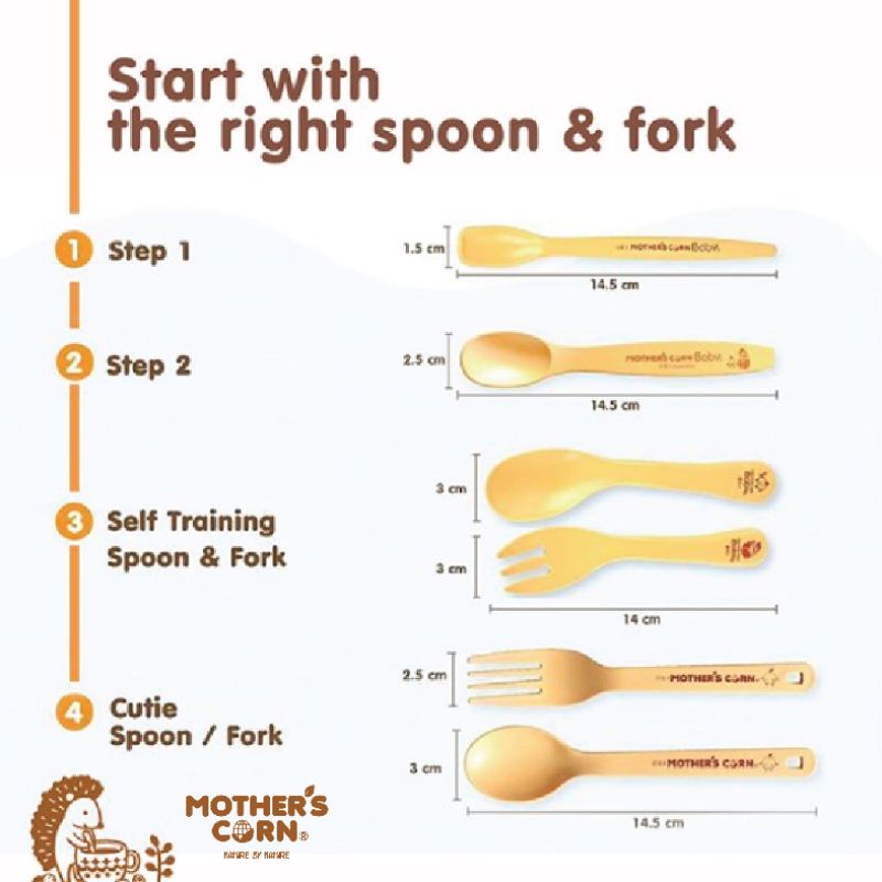 Mother's Corn  Baby Feeding Spoon 2/Sendok Makan Bayi