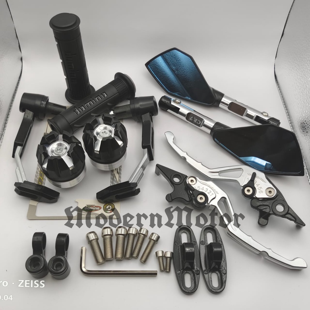 [PAKET 5in1] Spion Tomok V2 + Proguar Robot besi + Handle CNC + Grip domino + Jalu AS