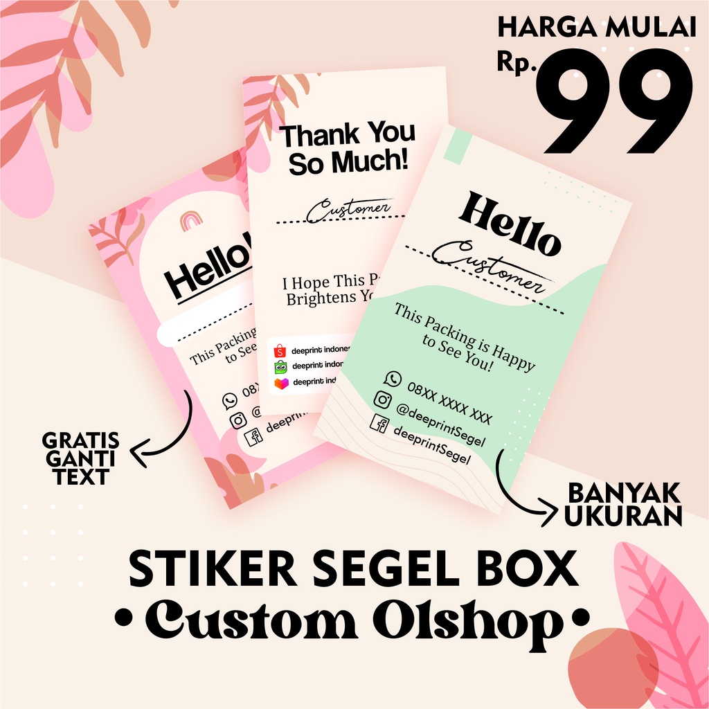 

Stiker Segel Box / Stiker Segel Box Olshop / Stiker segel packaging / stiker segel thank you MURAH