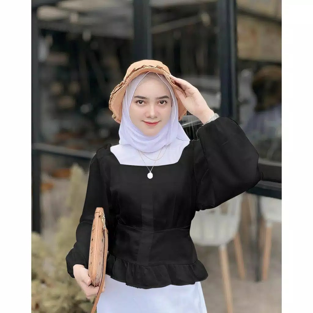 Balerina Blouse Atasan Wanita Muslim Basic Pakaian Muslim Pakaian Wanita