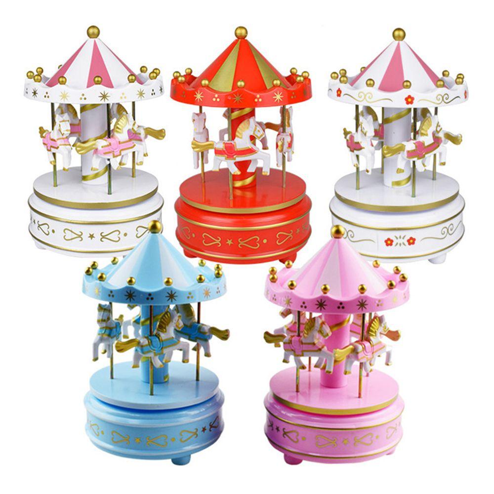 Preva Carousel Music Box Hadiah Ulang Tahun Pernikahan Mainan Anak Merry-Go-Round