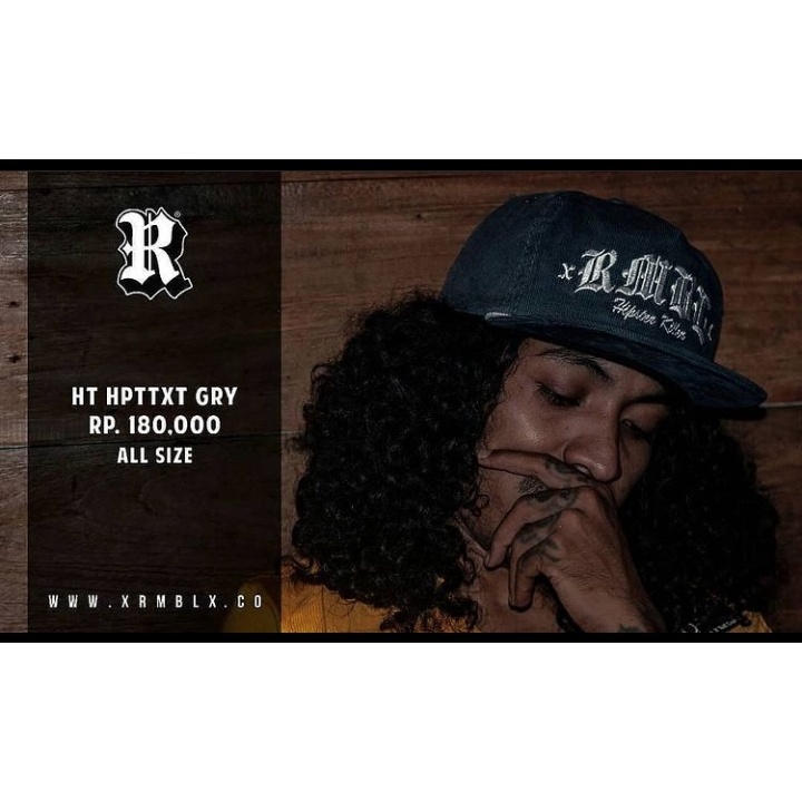 HAT RUMBLE HPTTXT GRY TOPI KEREN RUMBLE ORIGINAL BALI