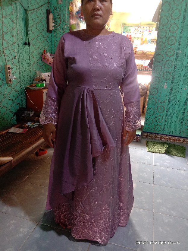 (model Baru)size M,l,xl,xxl,xxxl/gamis Zolana/gamis Brukat Tile/gamismuslim/gamis Kondangan/cantik