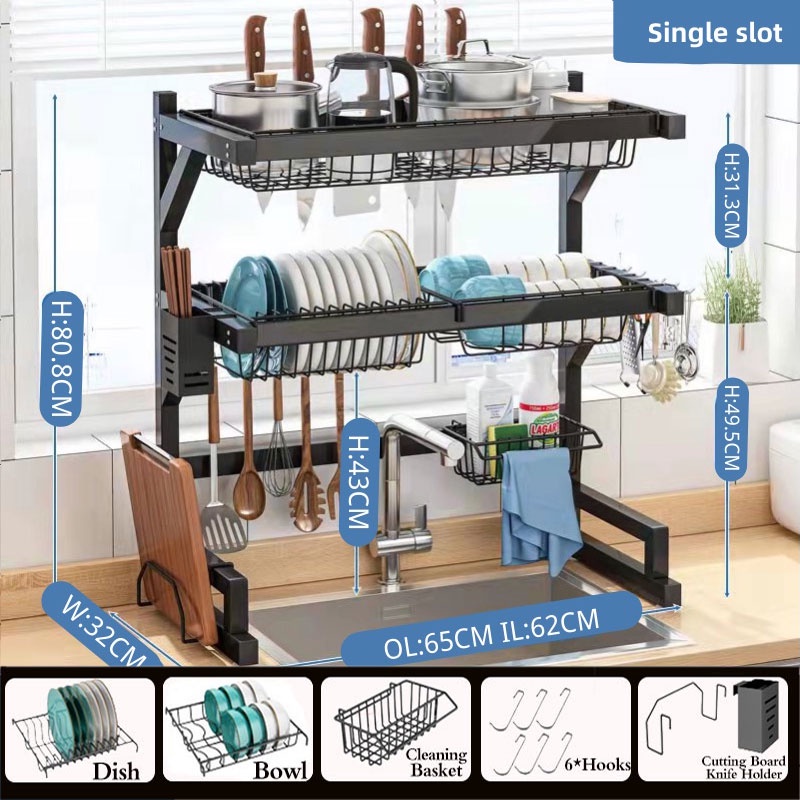 Rak mangkok 1 Tingkat dan 2 Tingkat  Magnolia, Carnation, Tulip, Jasmine RAK DIATAS WASTAFEL