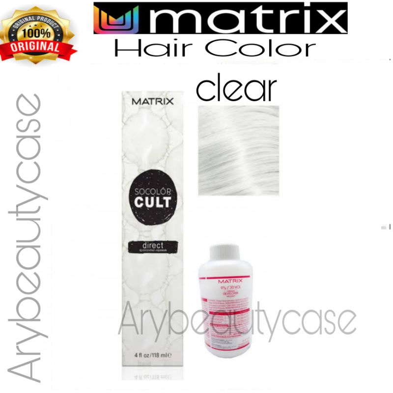 Matrix socolor cult Clear Cat Rambut + Oxidant pewarna rambut Hair color