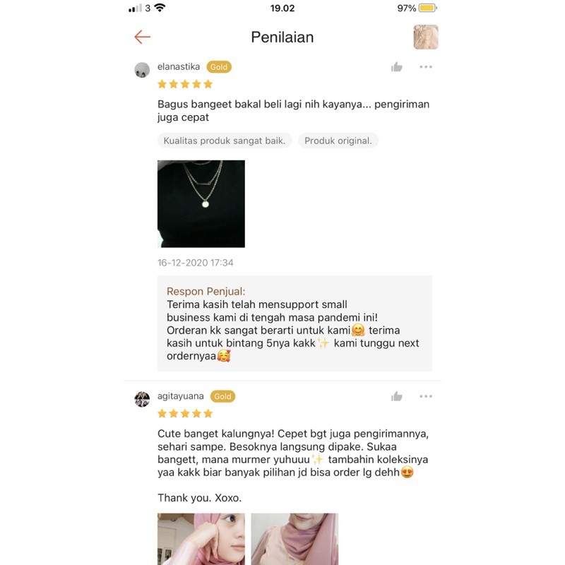 [R E A D Y] Kalung Wanita Aesthetic Multilayer Simple Ala Korea THIRD SET 1 COD