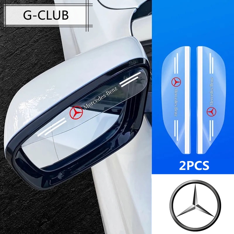 G-club 2PCS Eyebrow Pelindung Kaca Spion Mobil Mercedes Benz AMG CLA GLA GLE ML GLC