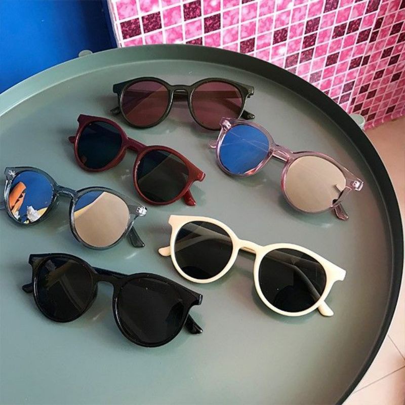 kacamata bulat bundar oval Irene yin/ sunglasses ulzzang/ kacamata retro vintage/sunglasses Summer Korean look